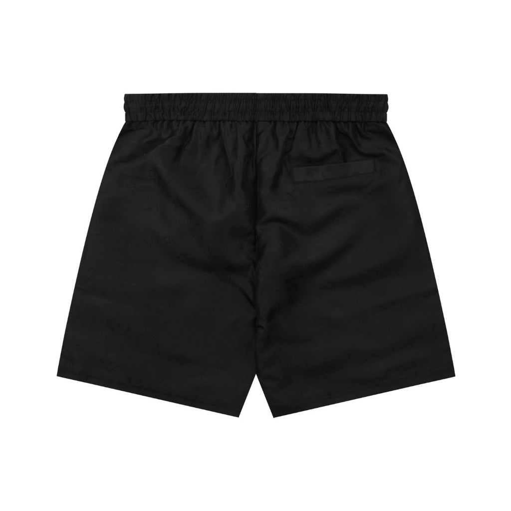 LV Micro Dot Monogram Jacquard Nylon Shorts — Black