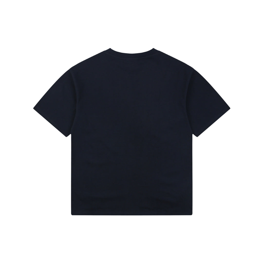 Balenciaga x Adidas Reversible Three-Stripe Logo Short Sleeve Tee — Navy