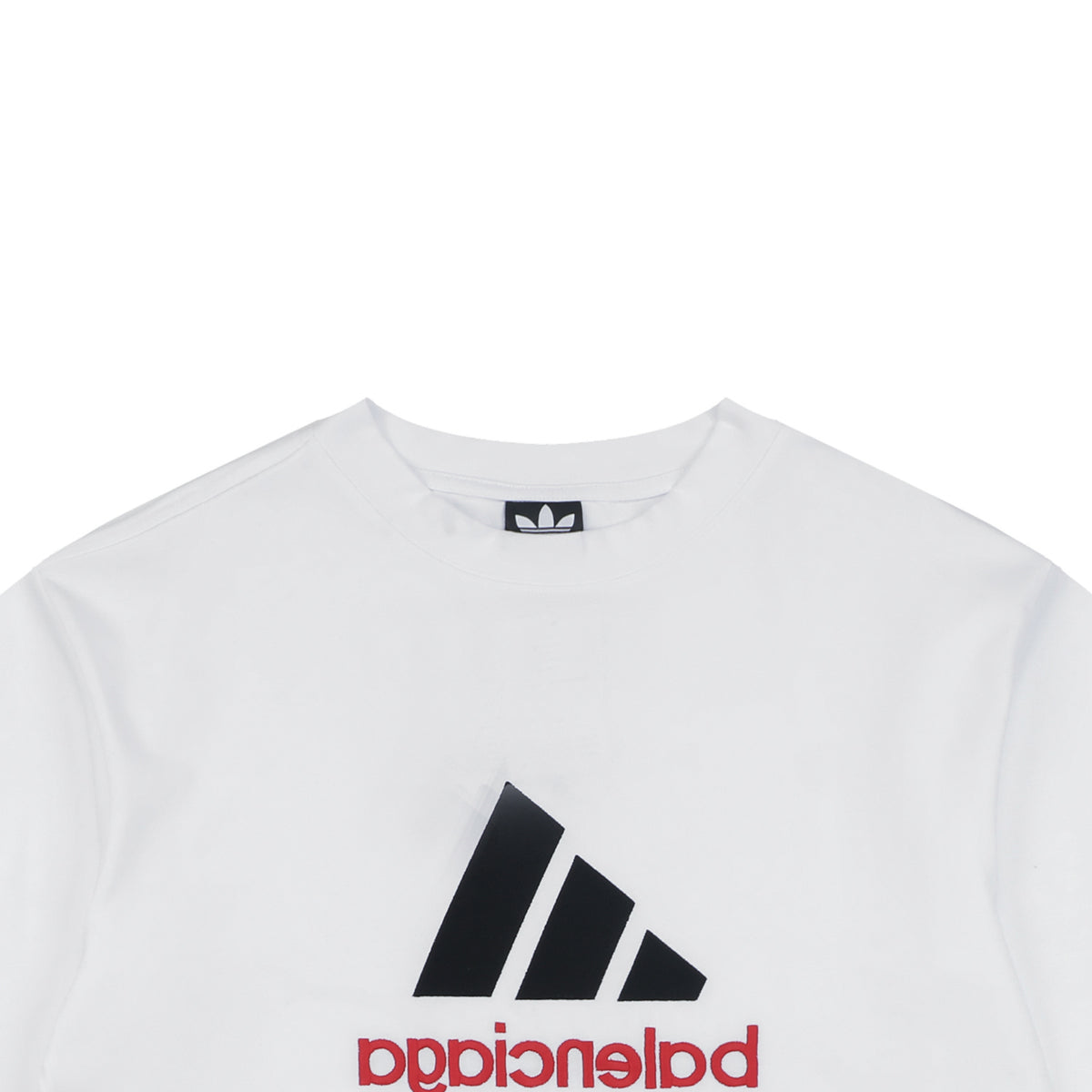Balenciaga x Adidas Reversible Three-Stripe Logo Short Sleeve Tee — White