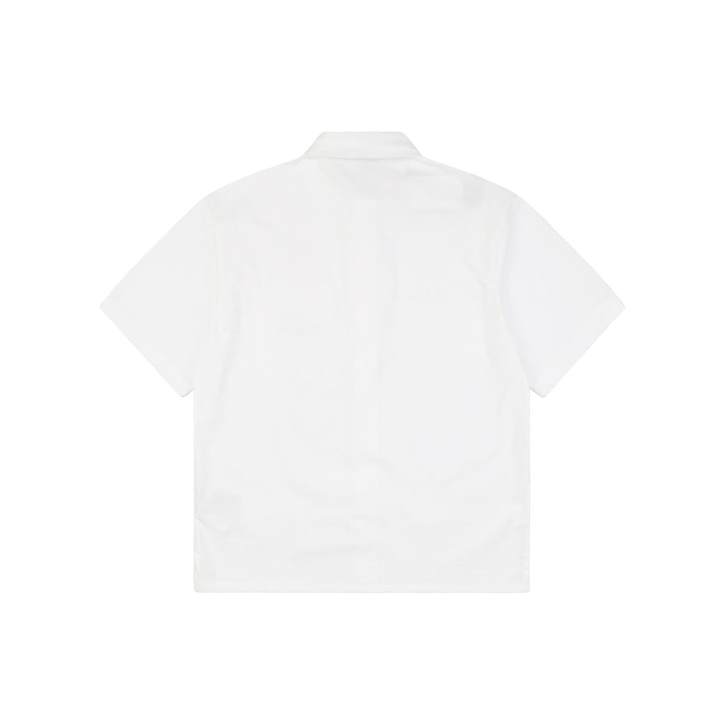 Dior 25SS Lily of the Valley Embroidered Short Sleeve Shirt — White