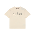Gucci Registered Logo ‘Made in Italy’ Print Short Sleeve Tee — Cream