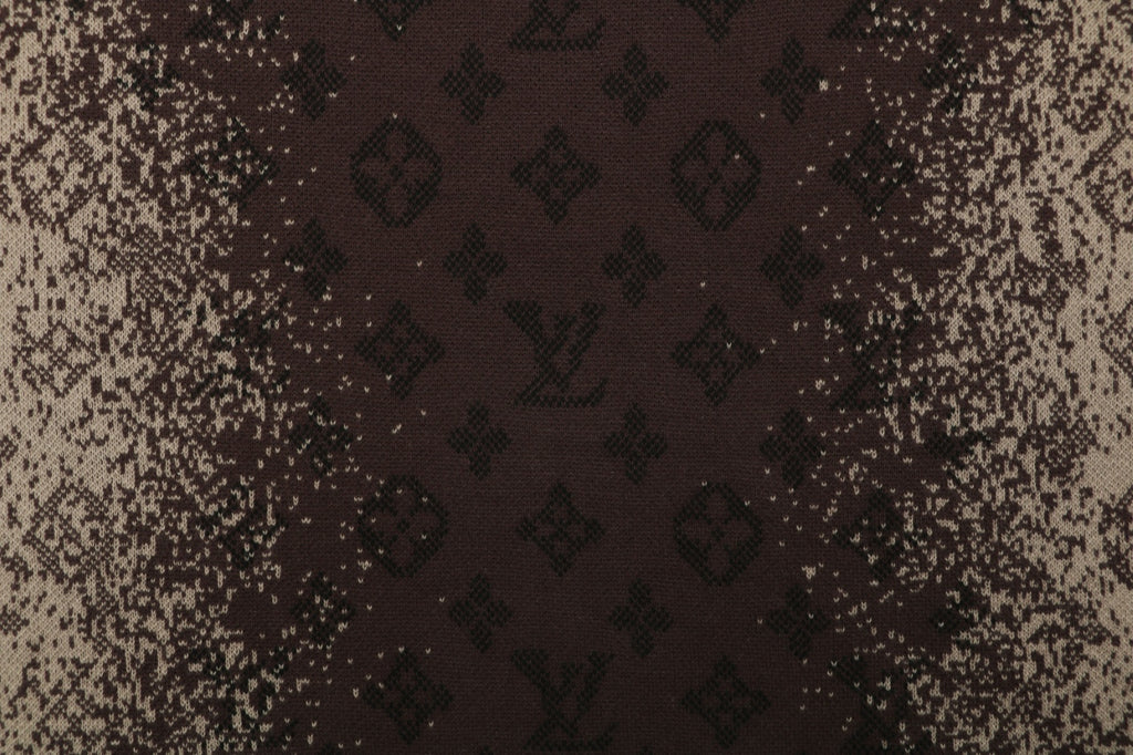 LV Monogram Jacquard Lateral Gradient Short Sleeve Tee — Brown