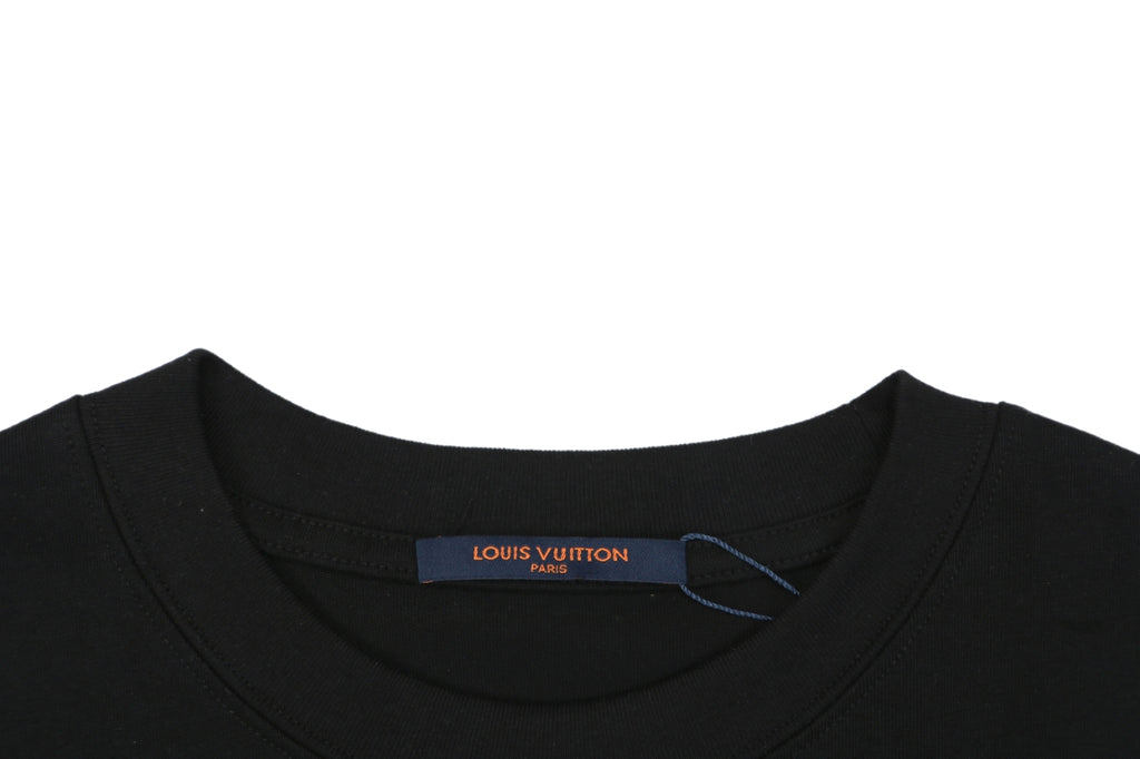 LV Sneaker Monogram Letter Embroidery Short Sleeve Tee