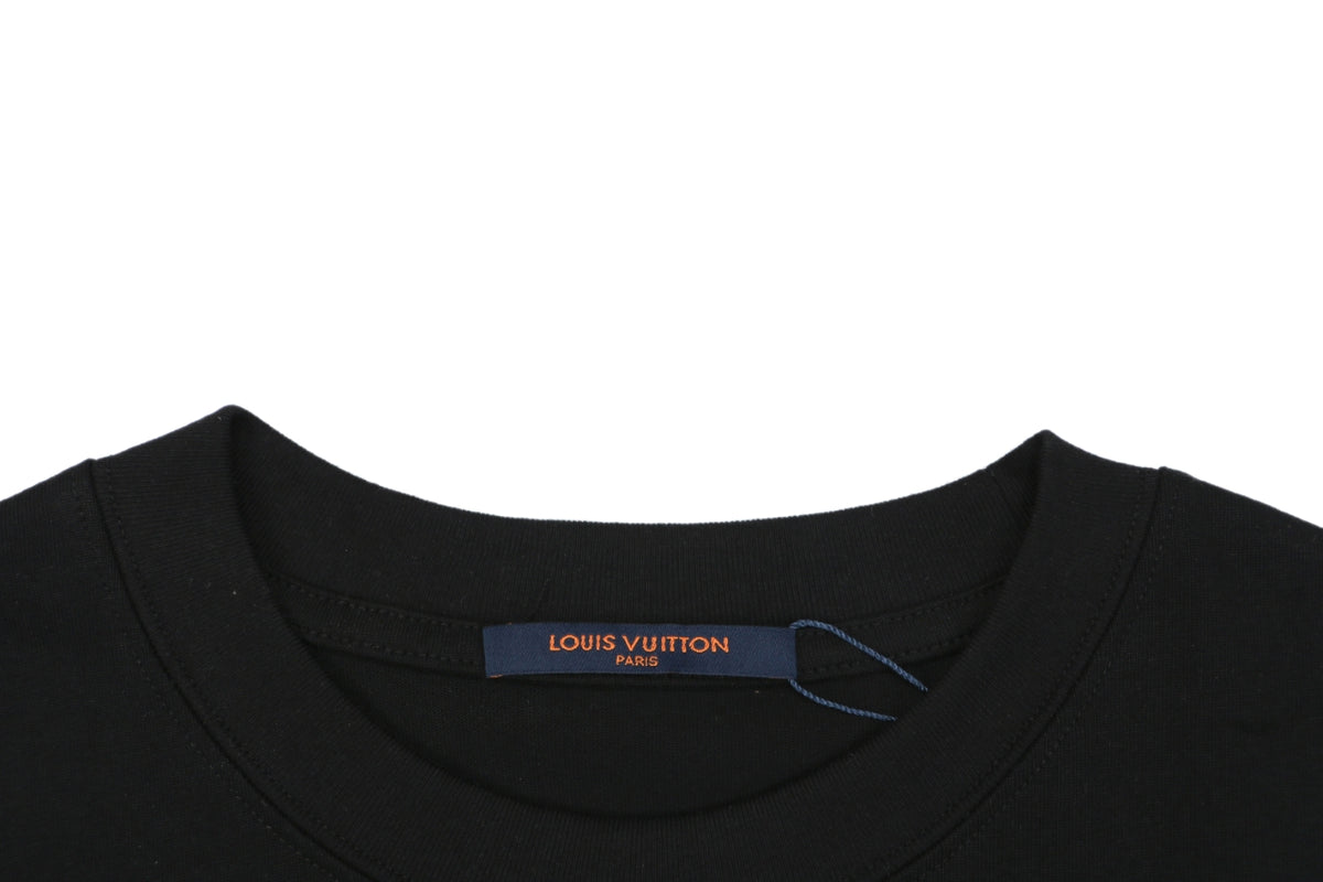 LV Sneaker Monogram Letter Embroidery Short Sleeve Tee