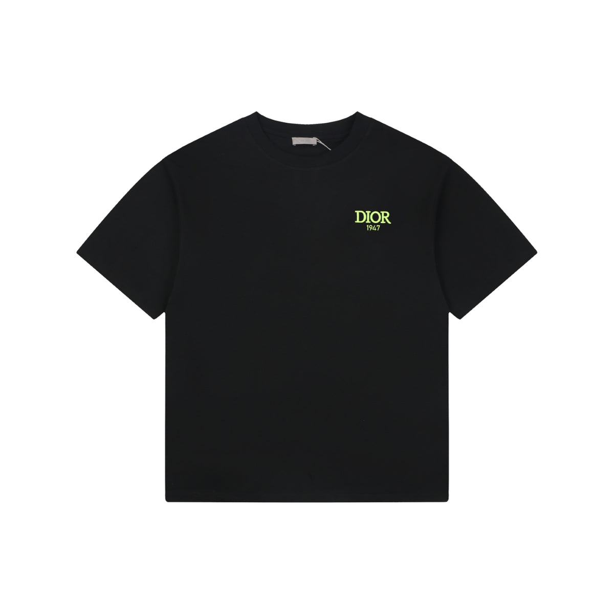 Dior 1947 Green Letter Embroidery Short Sleeve Tee – Black