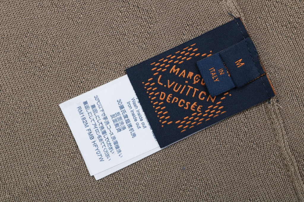 LV Monogram Jacquard Cutwork Polo Short Sleeve – Khaki