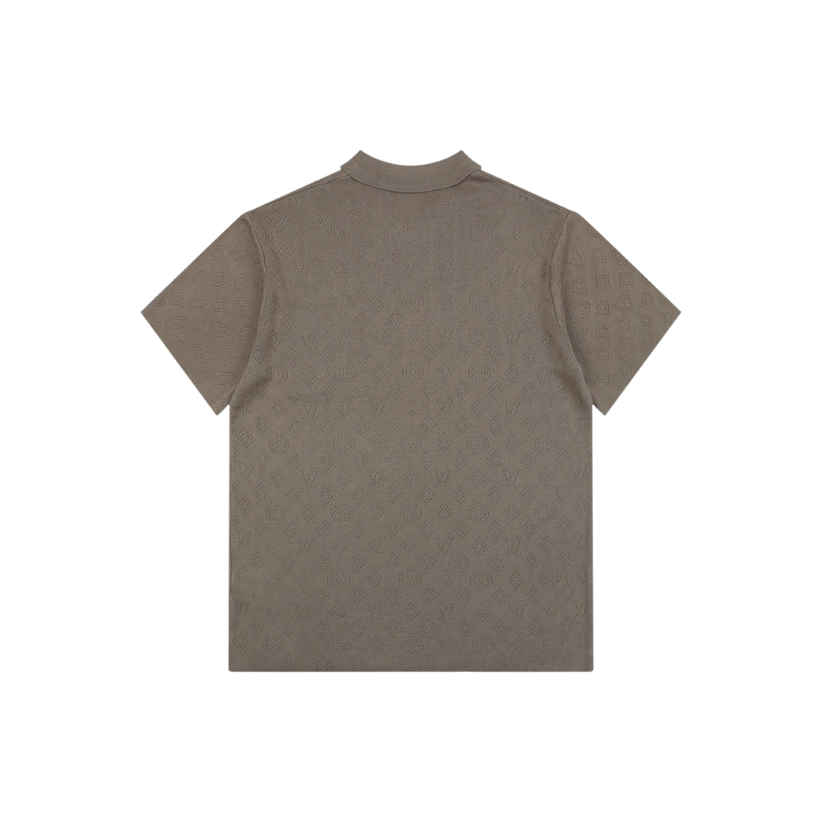 LV Monogram Jacquard Cutwork Polo Short Sleeve – Khaki