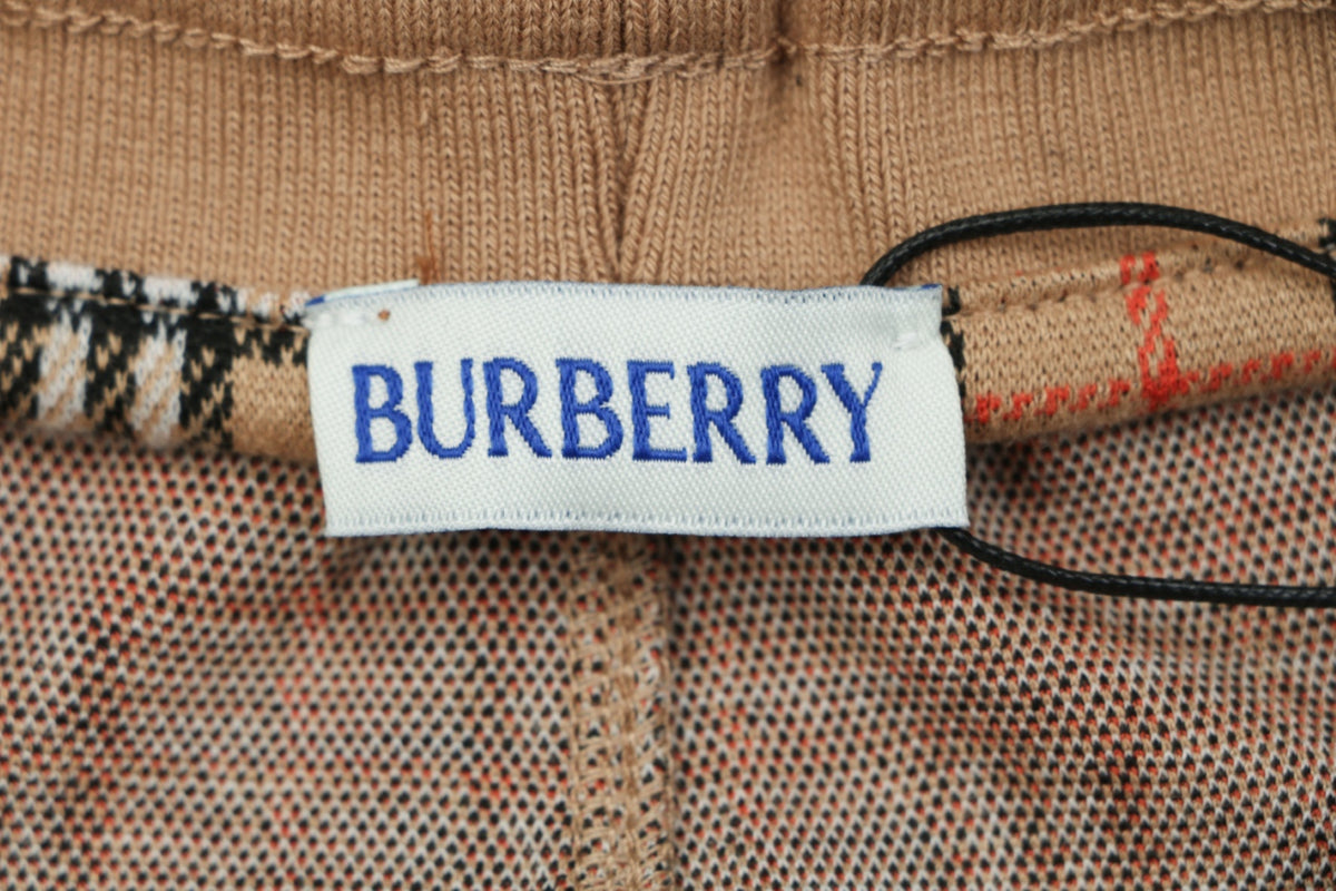 Burberry Mini Logo Equestrian Knight Check Jacquard Shorts – Camel