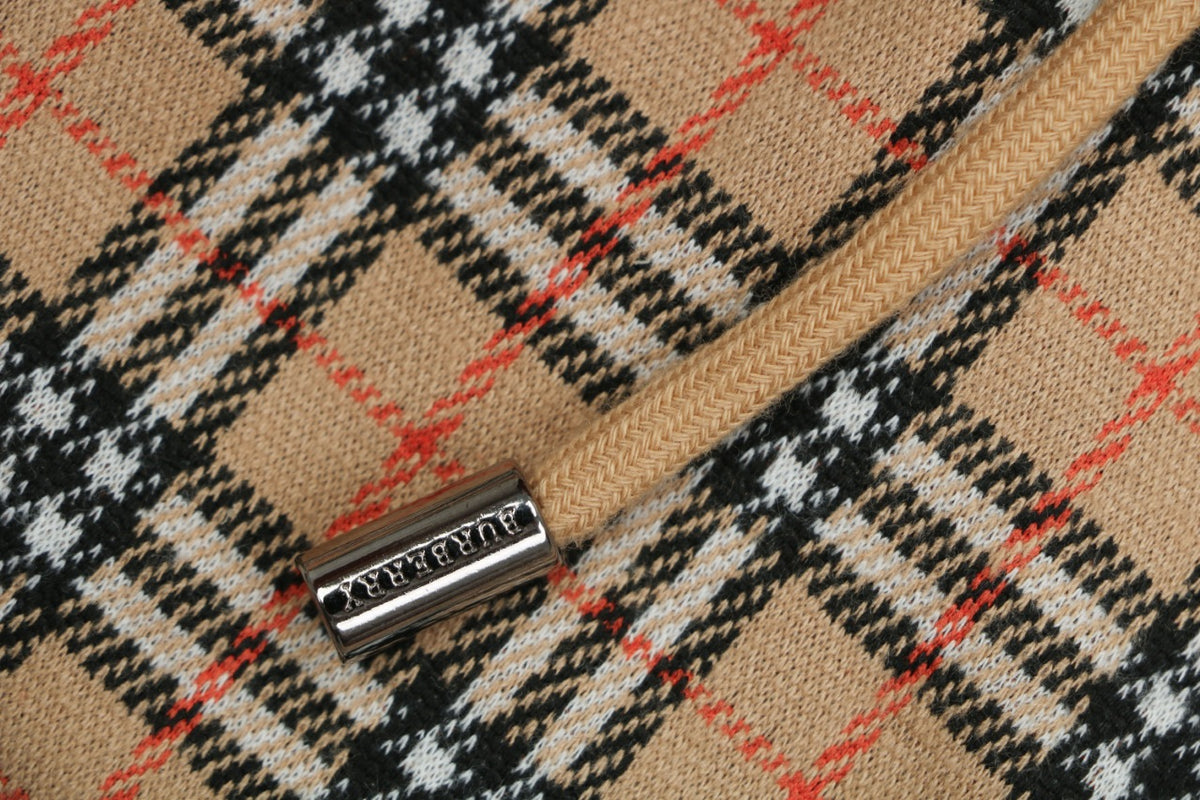 Burberry Mini Logo Equestrian Knight Check Jacquard Shorts – Camel