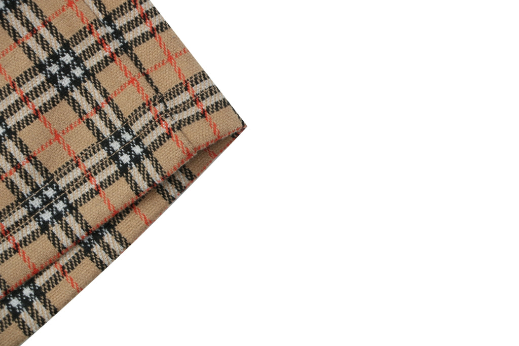 Burberry Mini Logo Equestrian Knight Check Jacquard Shorts – Camel