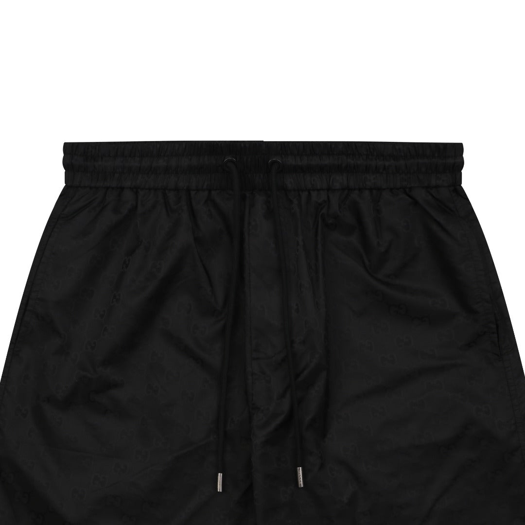 Gucci Double G Tonal Monogram Nylon Shorts – Black