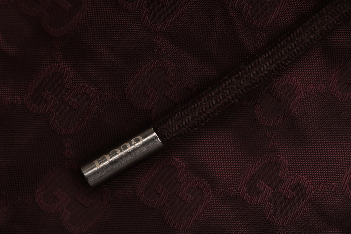 Gucci Double G Tonal Monogram Nylon Shorts – Burgundy