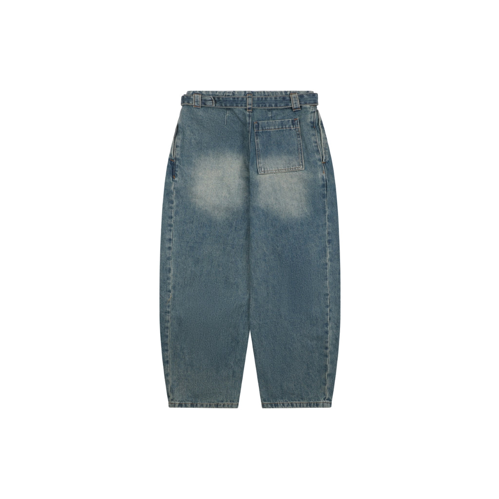 Loewe Leather Patch Wide-Leg Denim Jeans – Vintage Wash