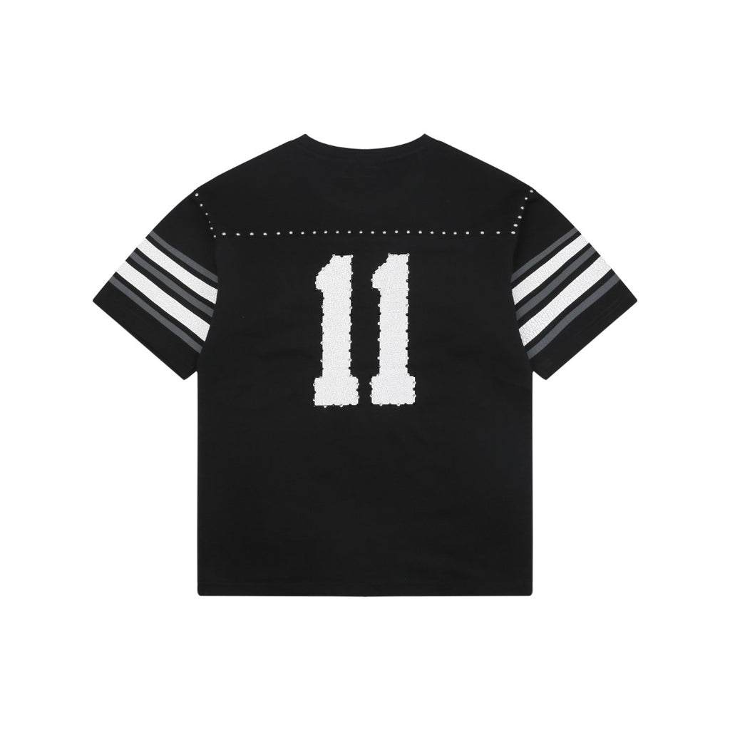 Supreme No.11 Crystal Rhinestone Football Jersey Tee – Black