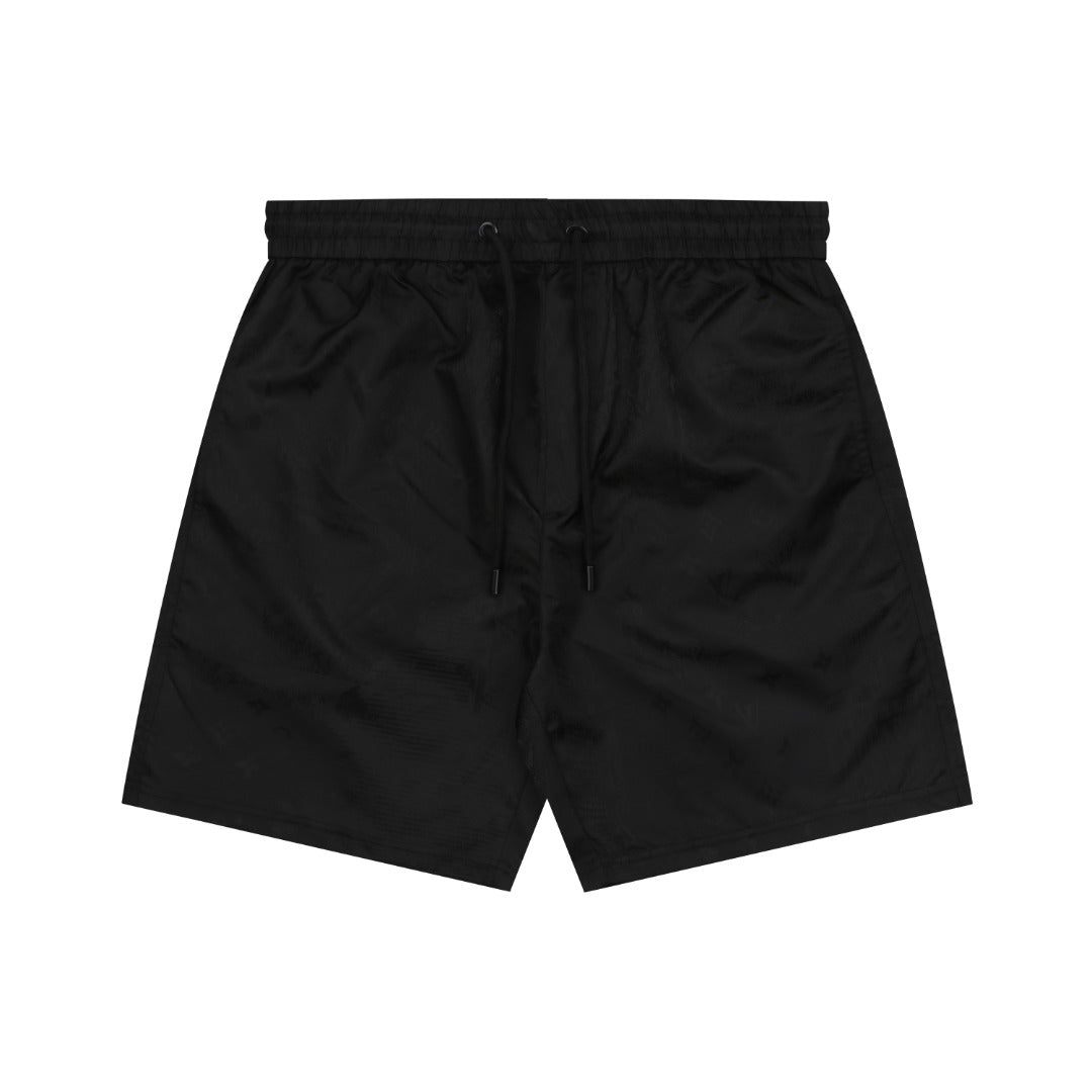 LV Landscape Silhouette Monogram Nylon Shorts – Black