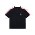 Balenciaga Double Ring Colorblock Stripe Short Sleeve Tee – Black