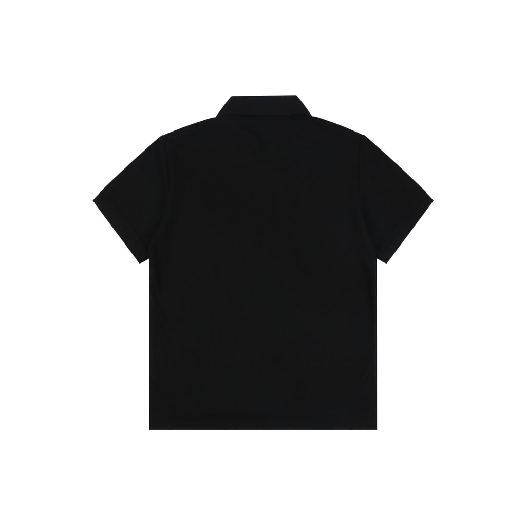 Burberry Oversized TB Monogram Silicone Logo Polo Shirt – Black