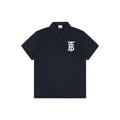 Burberry Oversized TB Monogram Silicone Logo Polo Shirt – Navy
