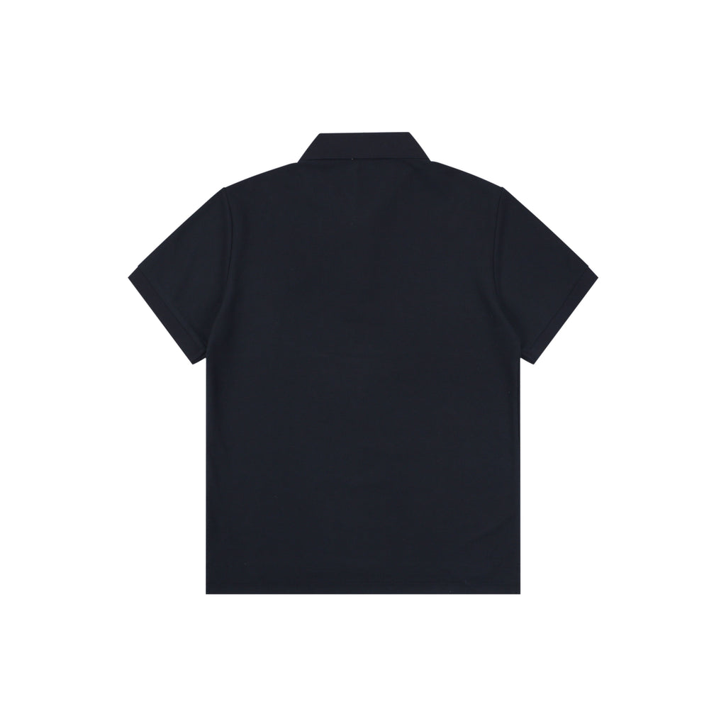 Burberry Oversized TB Monogram Silicone Logo Polo Shirt – Navy
