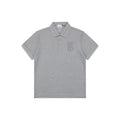 Burberry Oversized TB Monogram Silicone Logo Polo Shirt – Grey