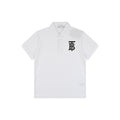 Burberry Oversized TB Monogram Silicone Logo Polo Shirt – White
