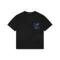 LV Monogram Towel Embroidery Short Sleeve Tee – Black / Blue