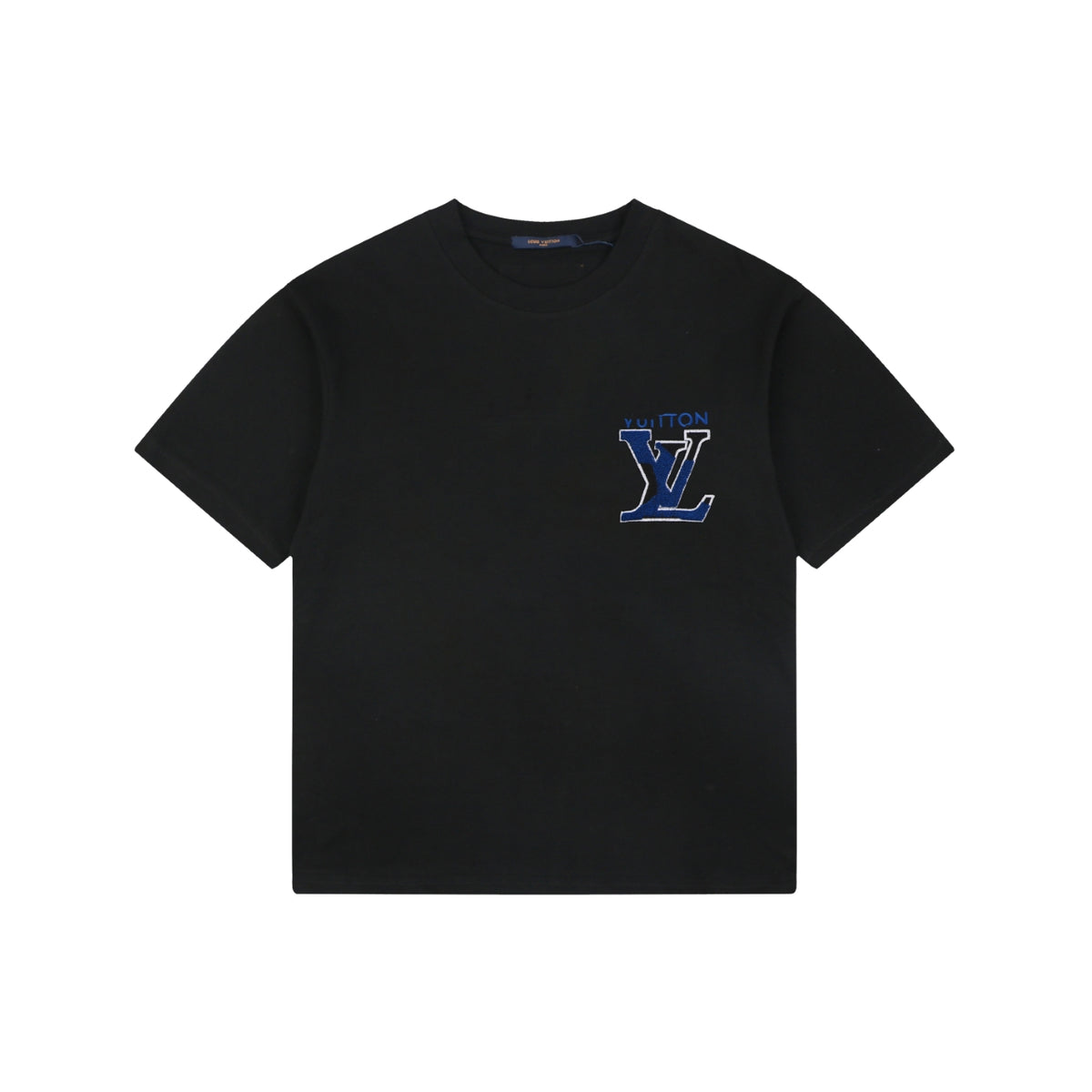 LV Monogram Towel Embroidery Short Sleeve Tee – Black / Blue