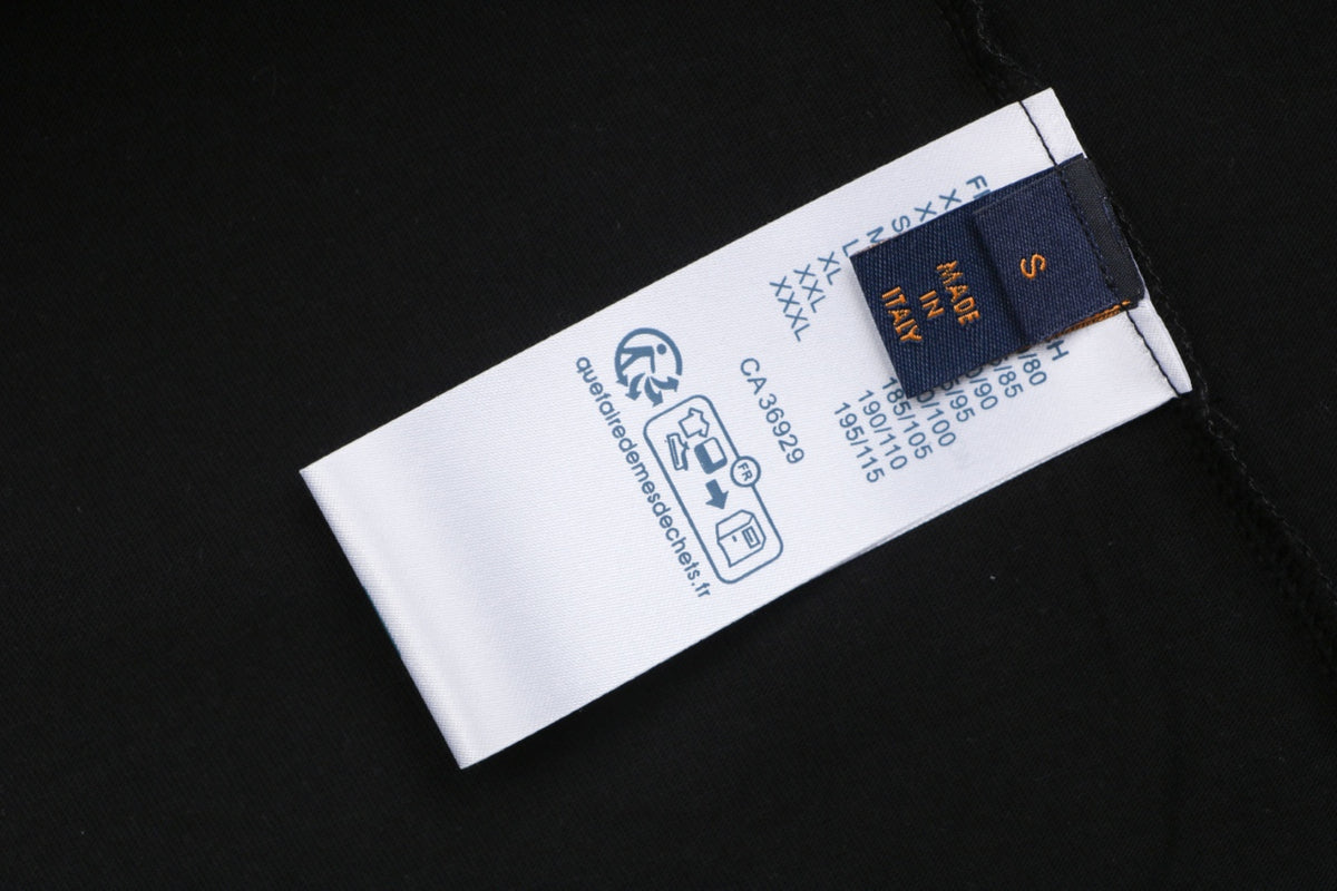 LV Monogram Towel Embroidery Short Sleeve Tee – Black / Blue