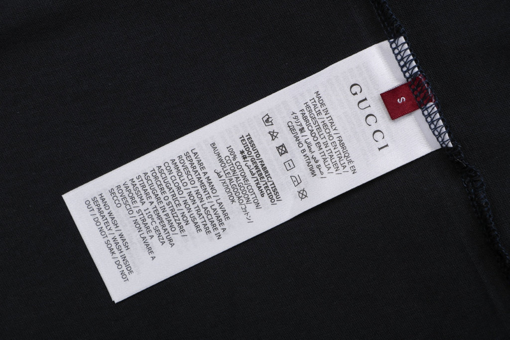 Gucci Double G Block Print Short Sleeve Tee – Black