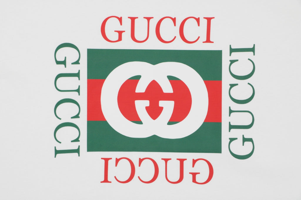 Gucci Double G Block Print Short Sleeve Tee – White