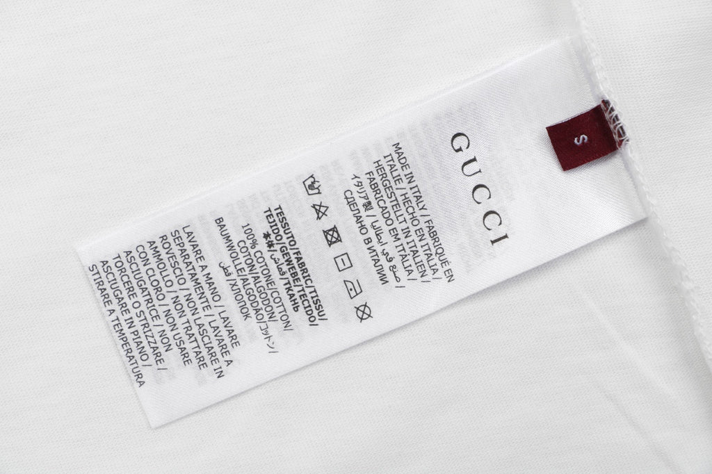 Gucci Double G Block Print Short Sleeve Tee – White