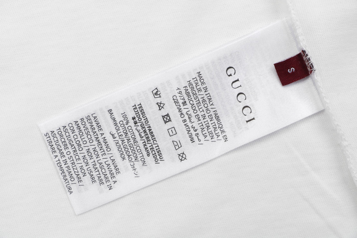 Gucci Double G Block Print Short Sleeve Tee – White