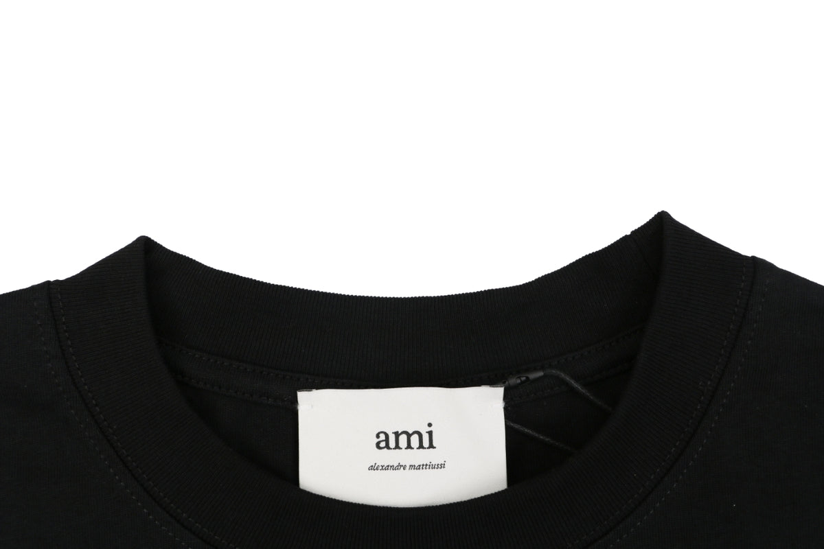 AMI Paris Playful AMI Logo Embroidery Short Sleeve Tee