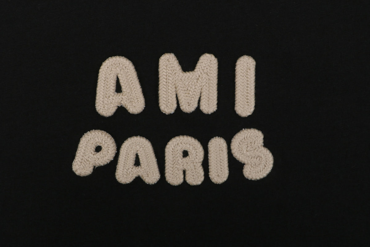 AMI Paris Playful AMI Logo Embroidery Short Sleeve Tee