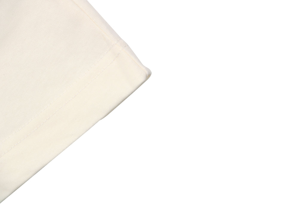 AMI Paris Playful AMI Paris Logo Embroidery Short Sleeve Tee – Cream