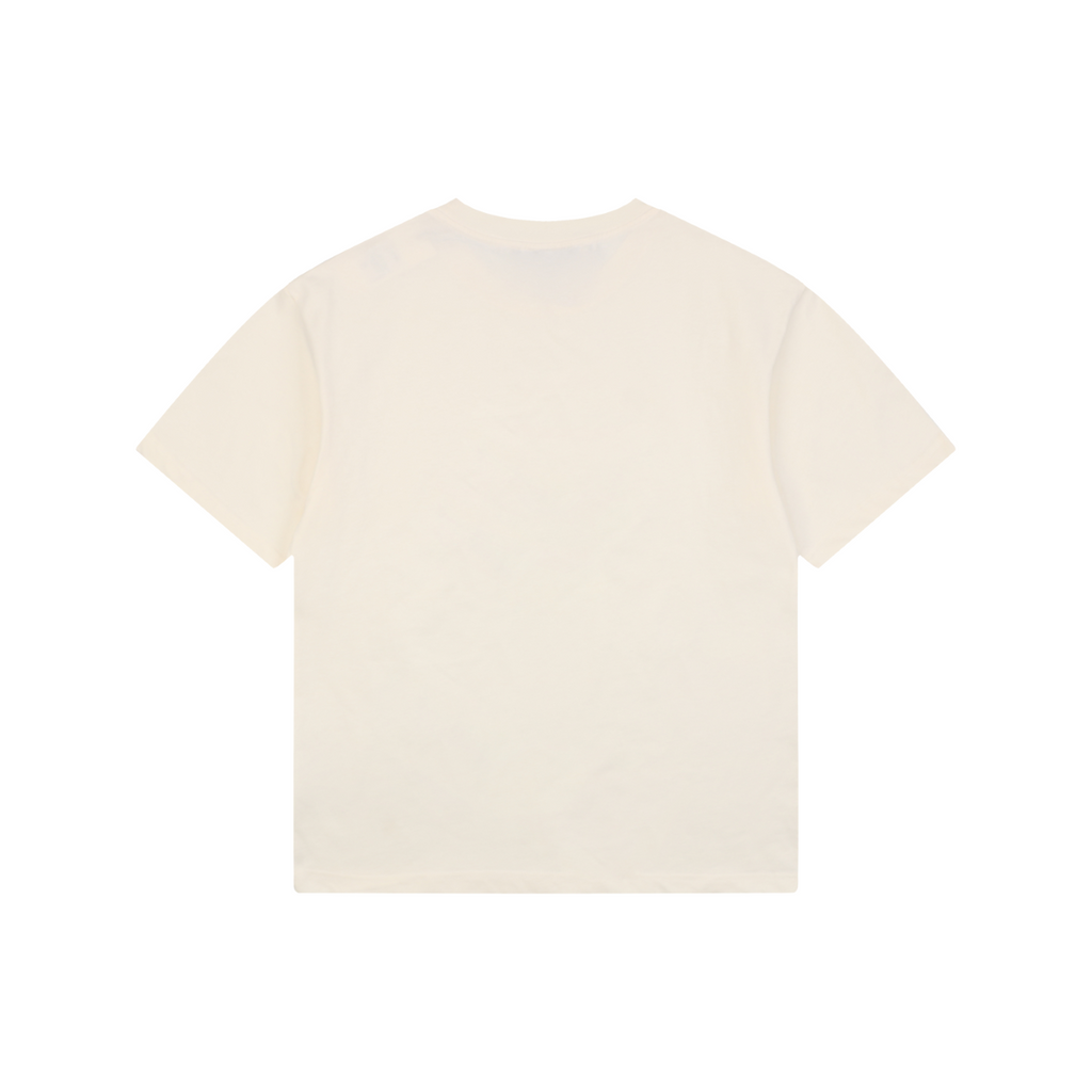 AMI Paris Playful AMI Paris Logo Embroidery Short Sleeve Tee – Cream