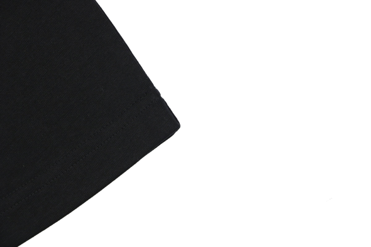 Fendi Gradient FENDI Logo Embroidery Short Sleeve Tee – Black