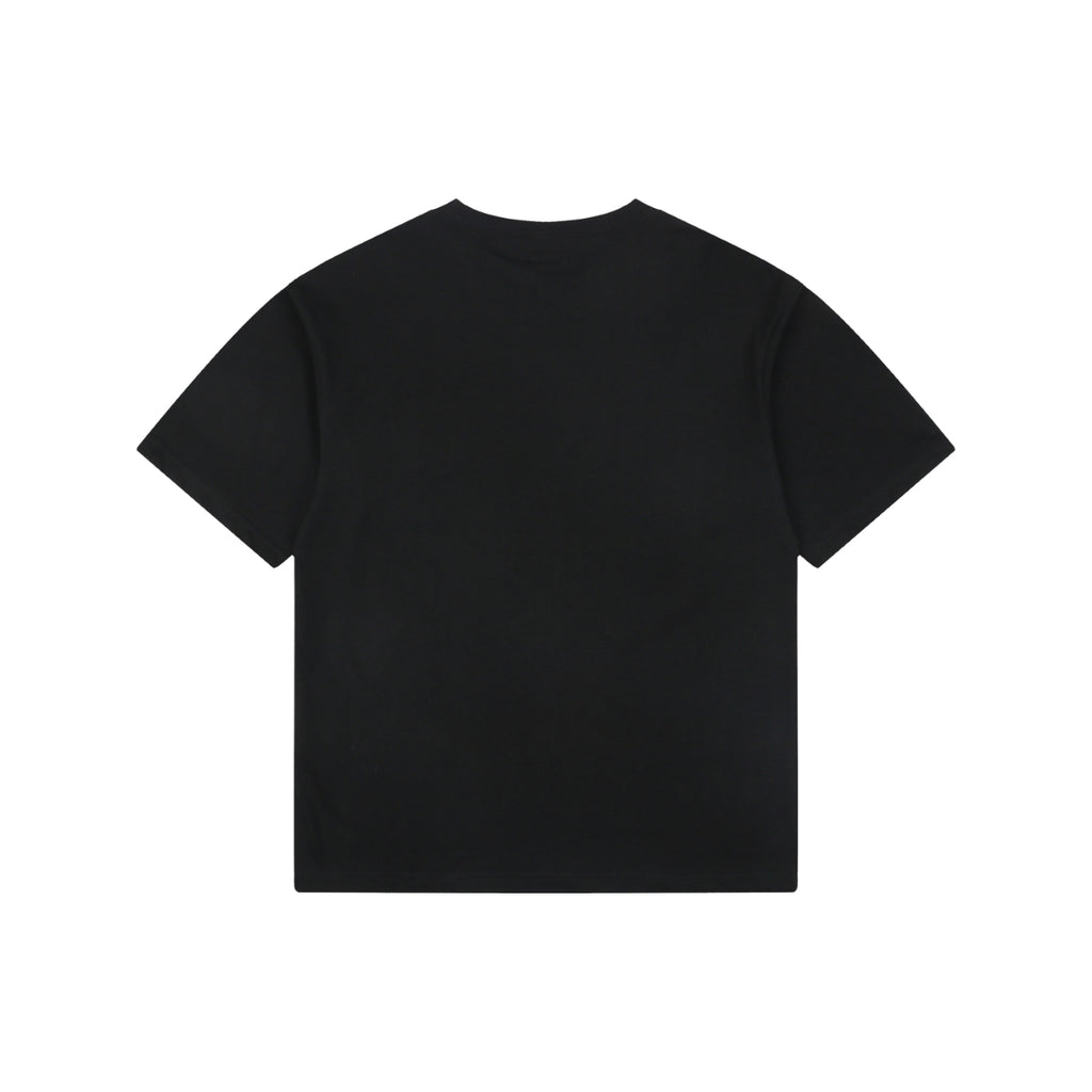Fendi Gradient FENDI Logo Embroidery Short Sleeve Tee – Black