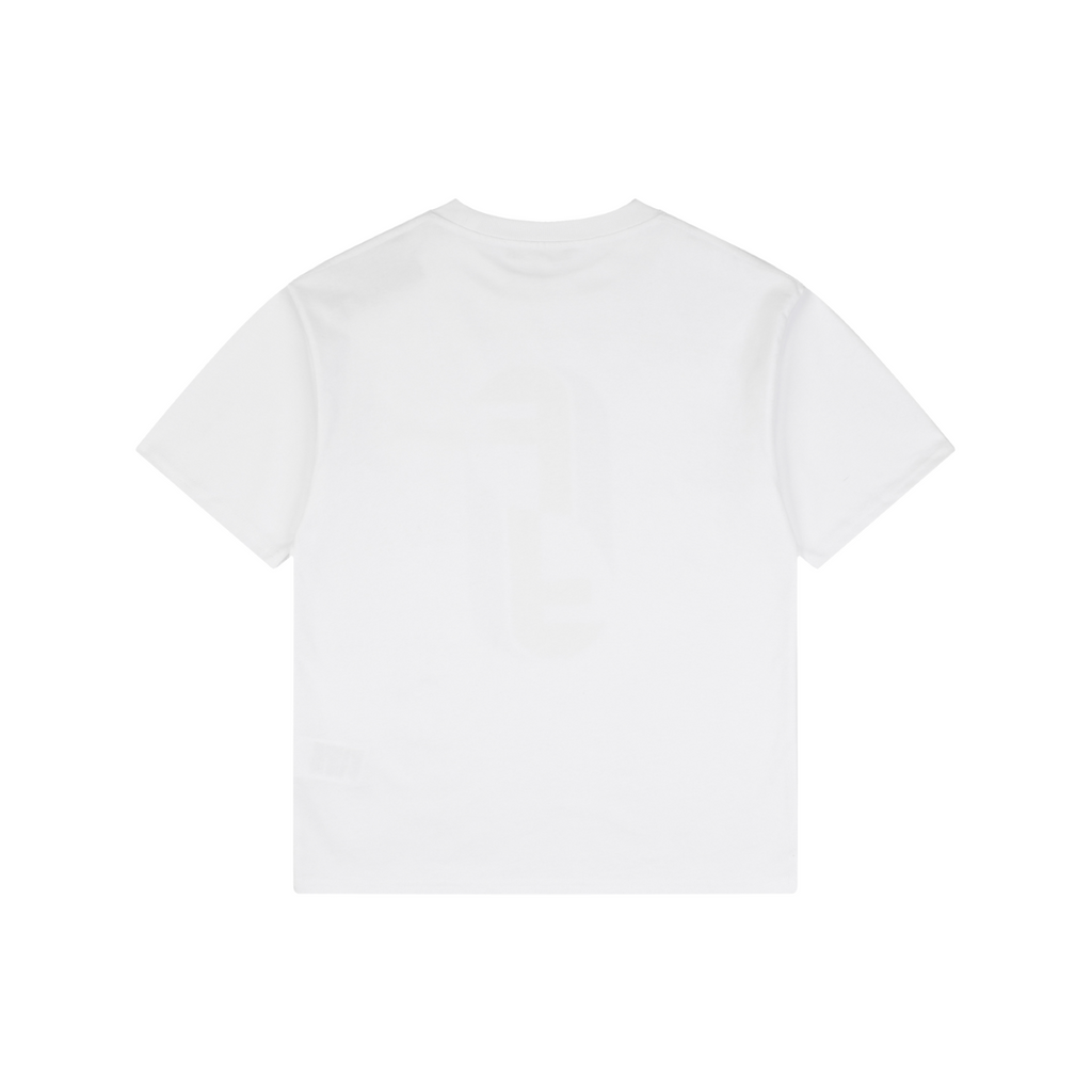 Fendi Gradient FENDI Logo Embroidery Short Sleeve Tee – White