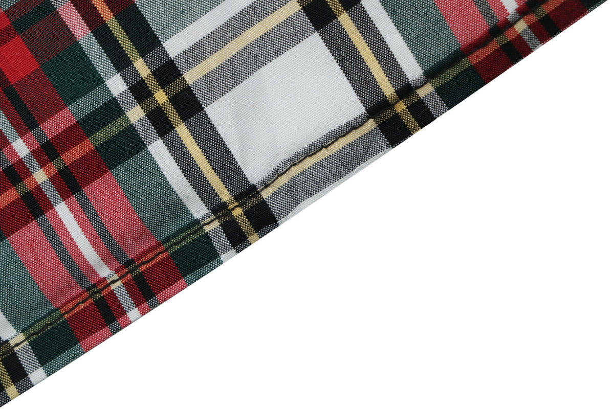 Celine Red, White & Green Plaid Long-Sleeve Shirt