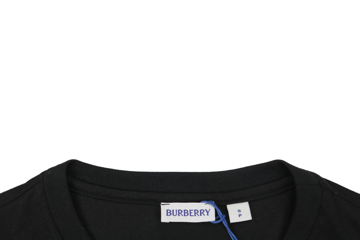 Burberry Black Short-Sleeve T-Shirt with Check Pocket
