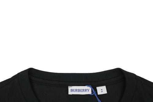 Burberry Black Short-Sleeve T-Shirt with Check Pocket