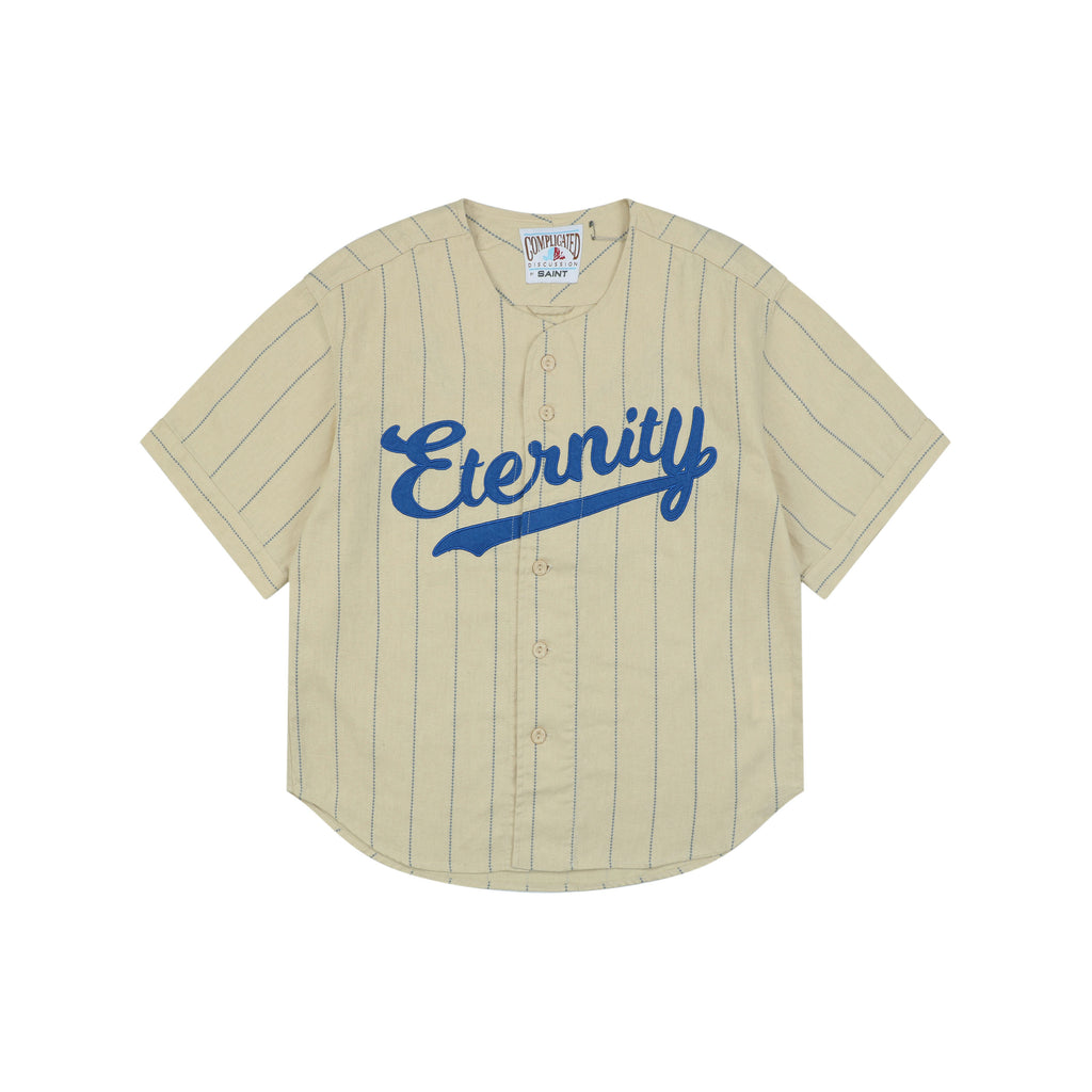 Saint Michael No. 42 Pinstripe Short-Sleeve Baseball Jersey