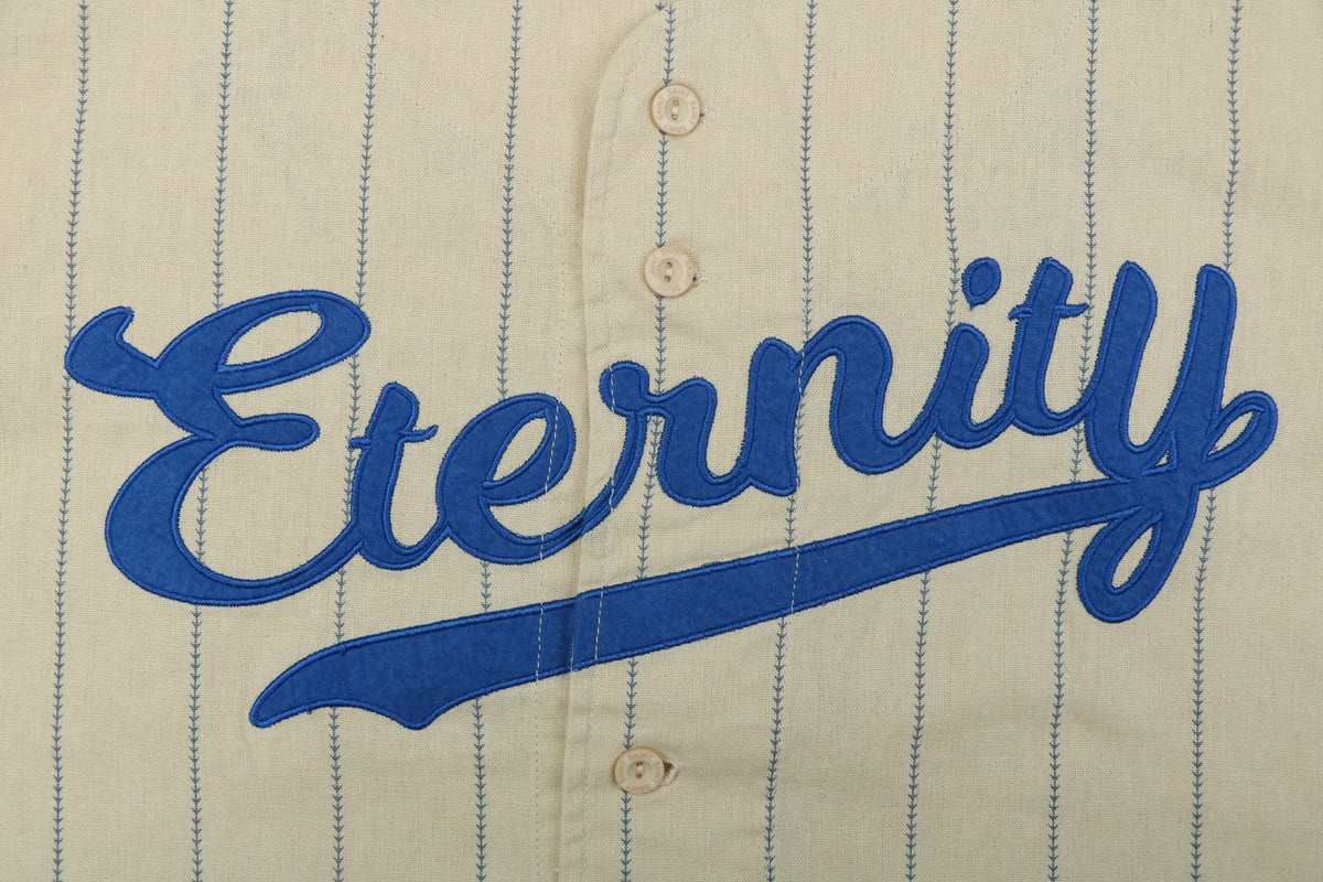 Saint Michael No. 42 Pinstripe Short-Sleeve Baseball Jersey
