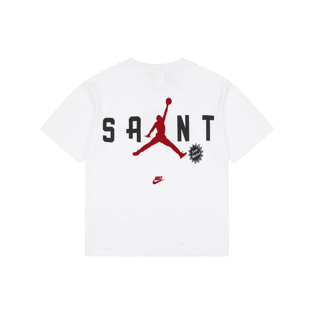 Saint Michael White Winged Basketball Graphic Short-Sleeve T-Shirt