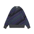 Dior Blue and Purple All-Over Motif Crewneck Sweater