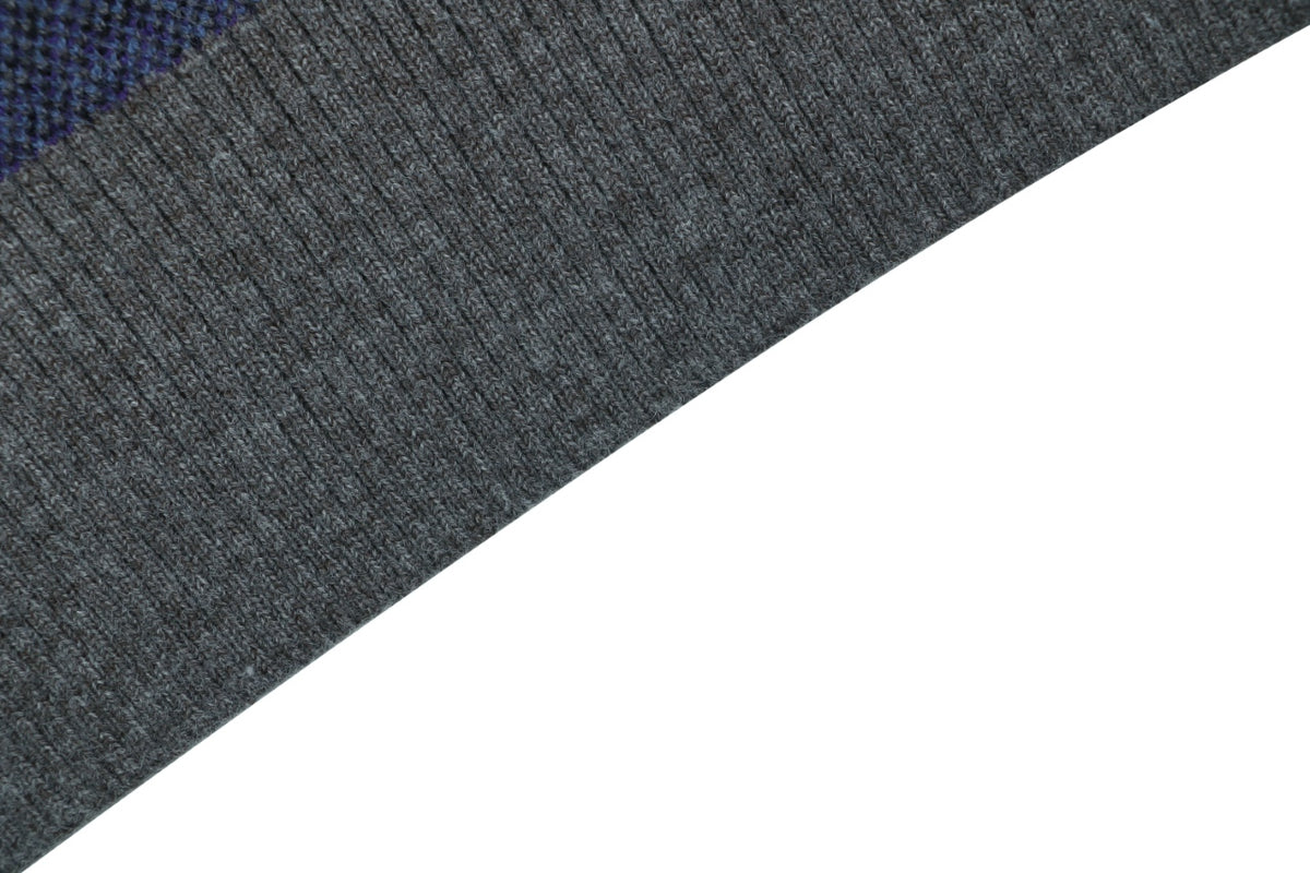 Dior Blue and Purple All-Over Motif Crewneck Sweater
