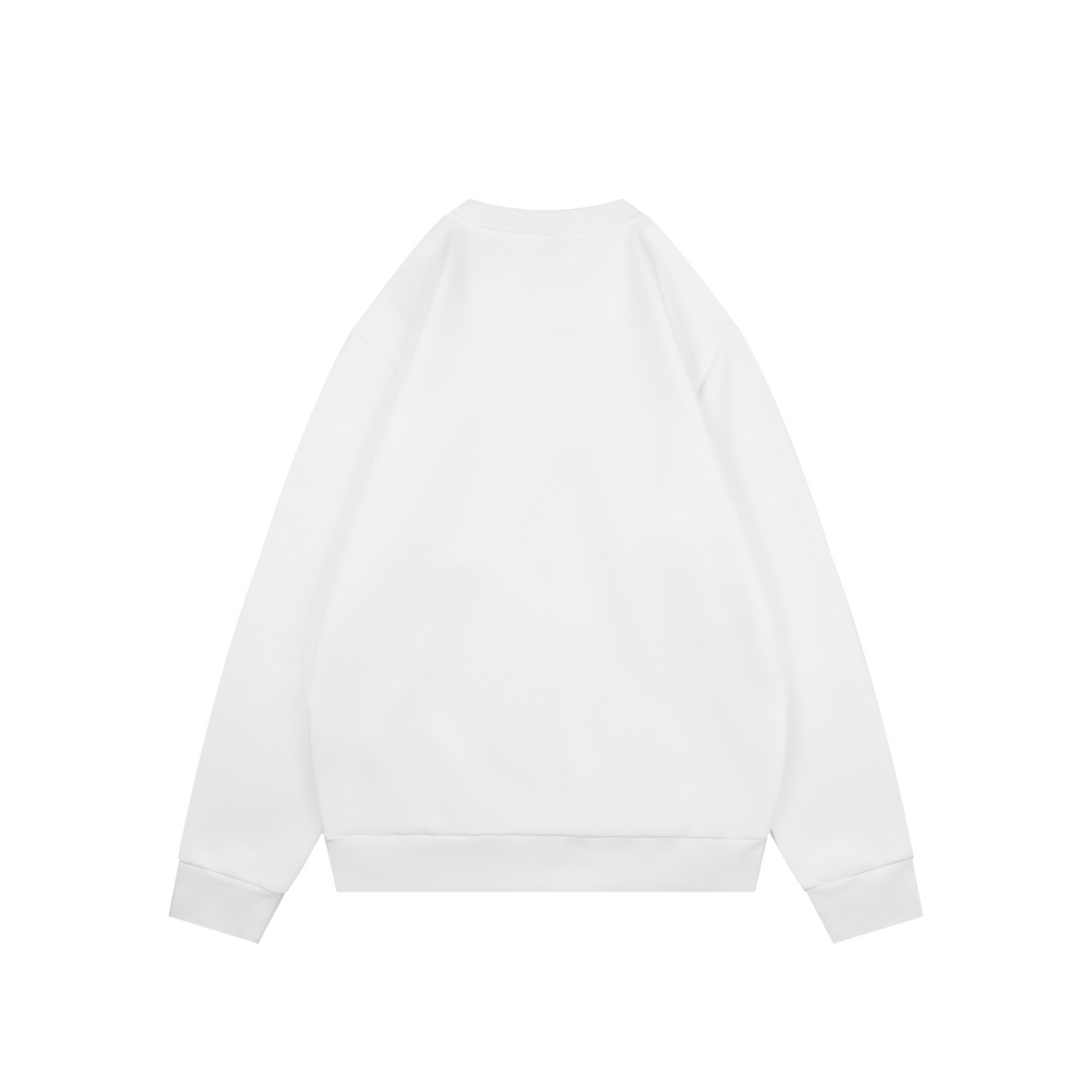 Dior White Clover-Embroidered Crewneck Sweatshirt