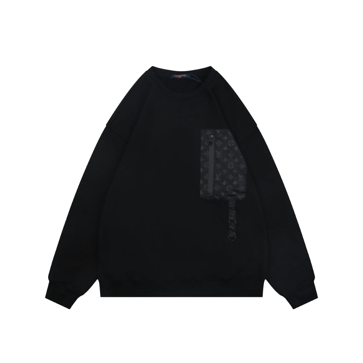 Louis Vuitton Black Monogram Pocket Crewneck Sweatshirt