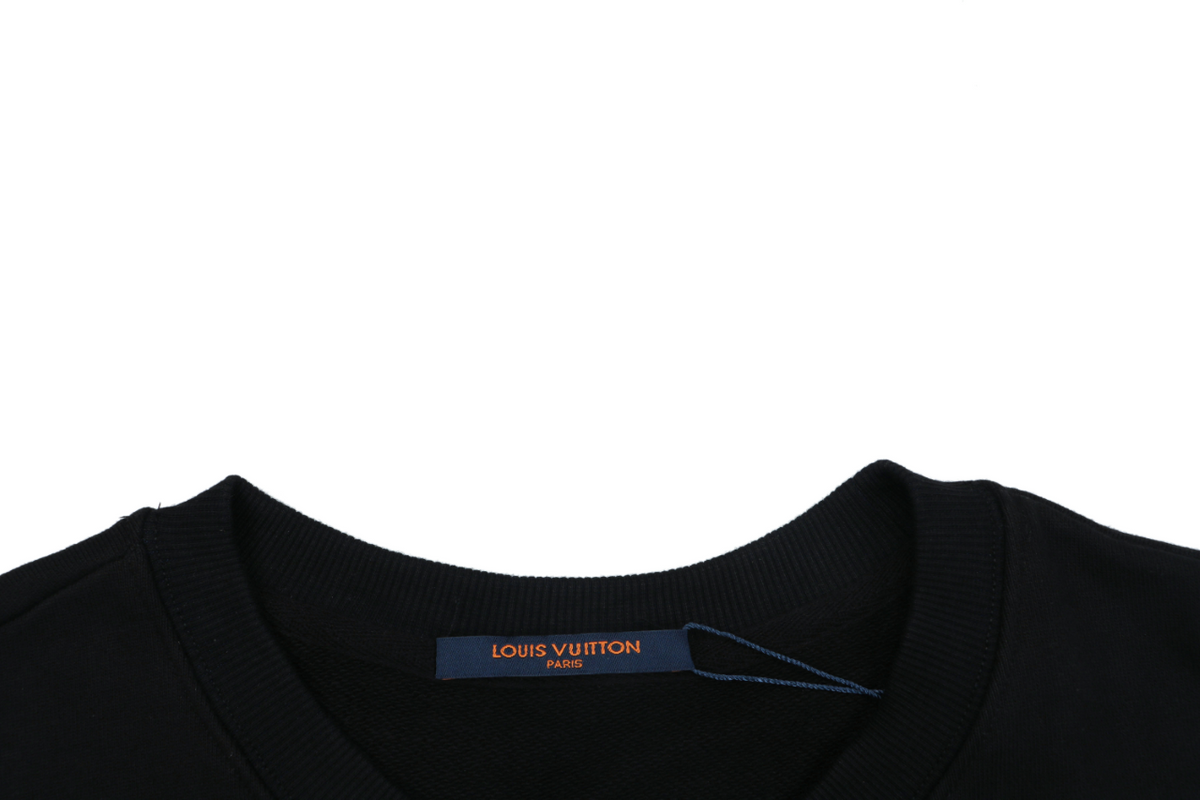 Louis Vuitton Black Monogram Pocket Crewneck Sweatshirt